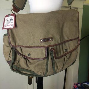 A KURTZ Canvas/Leather Messenger Bag "Locust"